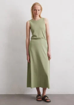 A-Linien-Jersey-Rock aus elastischem Vikose-Mix