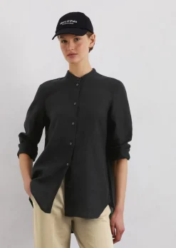 A-Shape-Leinenbluse regular aus leichter Qualität