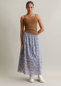 Ausgestellter Rock aus Baumwoll-Voile