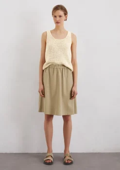 Ausgestellter Rock aus Lyocell-Leinen-Mix