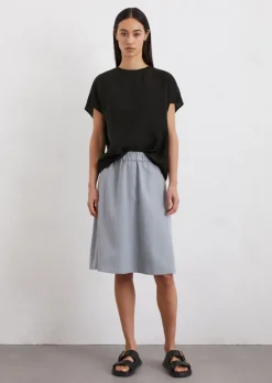 Ausgestellter Rock aus Lyocell-Leinen-Mix