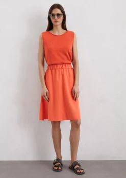 Ausgestellter Rock aus Lyocell-Leinen-Mix