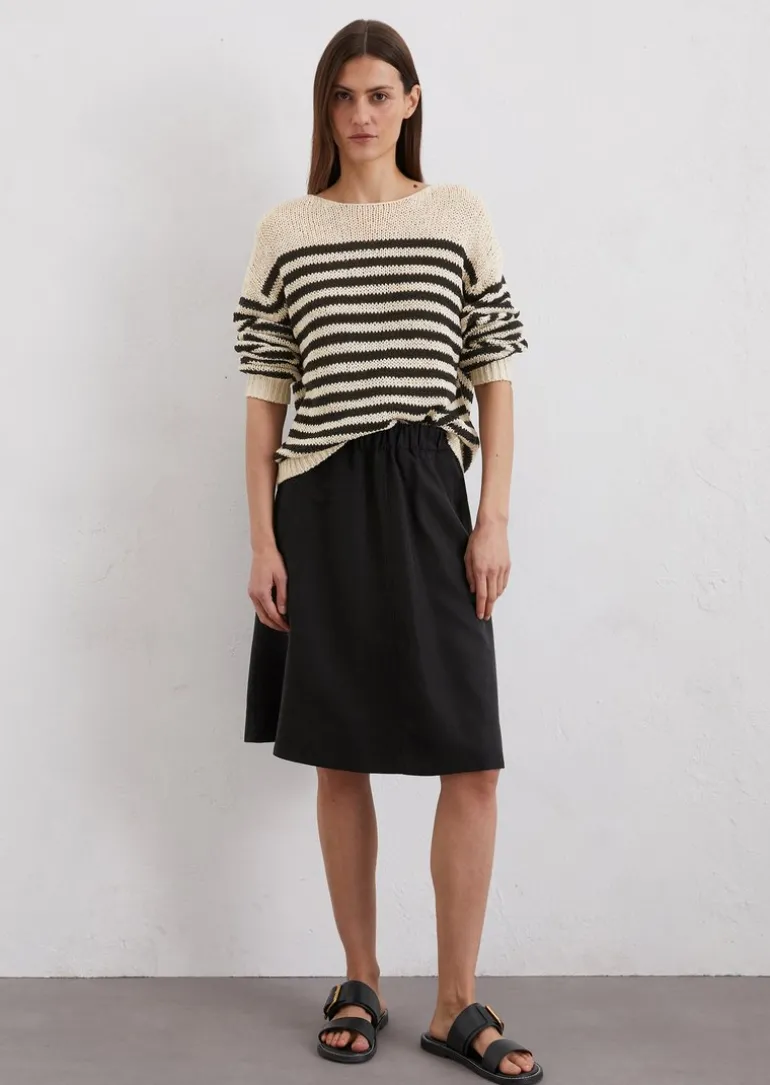 Ausgestellter Rock aus Lyocell-Leinen-Mix