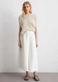 Ausgestellter Rock aus reinem Leinen