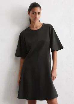 Ausgestelltes Minikleid aus TENCEL™ Lyocell-Leinen-Mix