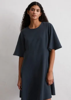Ausgestelltes Minikleid aus TENCEL™ Lyocell-Leinen-Mix