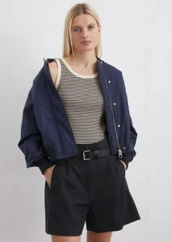 Aviator-Blouson regular aus recyceltem Mini-Canvas