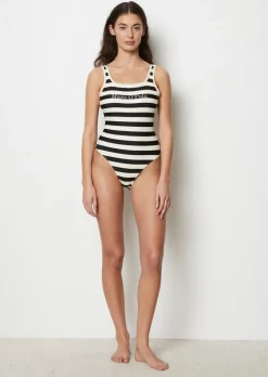 Badeanzug im Streifen-Dessin