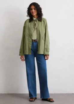 Barn-Jacket im Cape-Stil relaxed aus hochwertigem Canvas