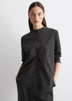 Bedruckte Bluse regular aus Light Papertouch-Popeline
