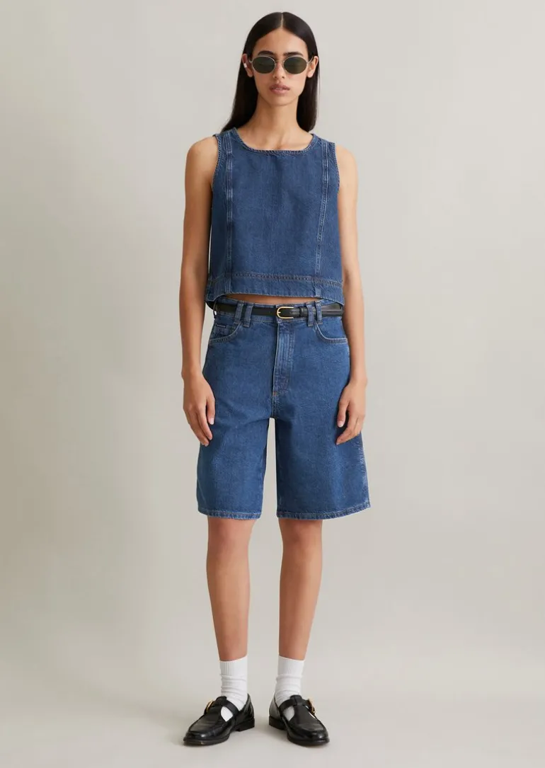 Bermuda Model Jonnda relaxed aus Rigid Denim ohne Elasthan