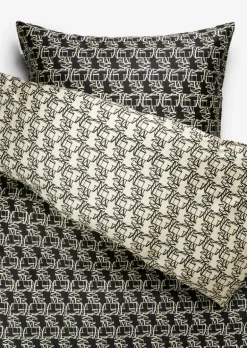 Bettwäsche-Set Model Monogram aus Bio-Baumwollsatin