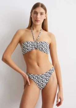 Bikini-Slip mit floralem Print