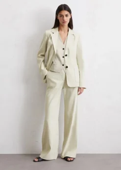 Blazer regular aus Leinen-Viskose-Stretch