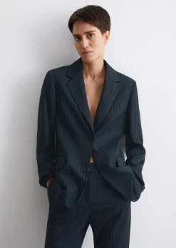 Blazer relaxed mit Nadelstreifen