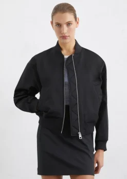 Blouson im Aviator-Stil regular aus recyceltem Polyester-Twill