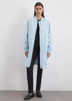 Blouson-Mantel im Aviator-Stil regular aus recyceltem Polyester-Twill