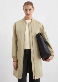 Blouson-Mantel im Aviator-Stil regular aus recyceltem Polyester-Twill