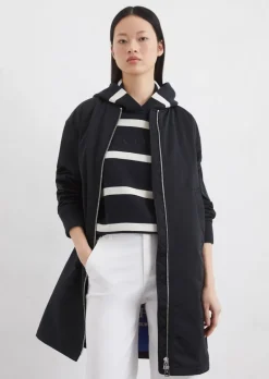 Blouson-Mantel im Aviator-Stil regular aus recyceltem Polyester-Twill