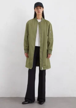 Blouson-Mantel im Aviator-Stil regular aus recyceltem Polyester-Twill