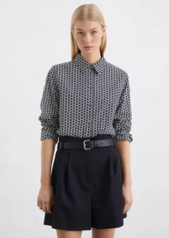 Bluse A-Shape aus Papertouch-Popeline