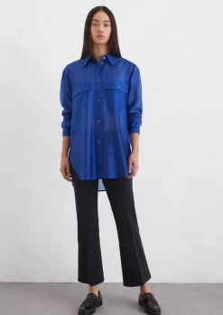 Bluse oversized aus TENCEL™ Lyocell-Mix