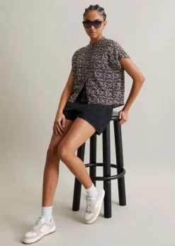 Bluse relaxed cropped aus LENZING™ ECOVERO™