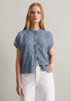 Bluse relaxed cropped aus LENZING™ ECOVERO™