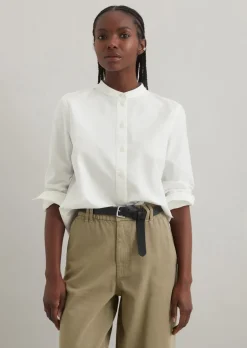 Bluse relaxed mit Falten-Details im Rücken