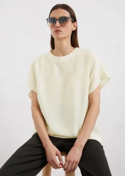 Blusenshirt regular aus Viskose-Mix-Crinkle