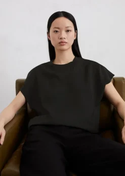 Blusenshirt regular aus Viskose-Mix-Crinkle