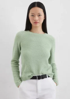 Bouclé-Pullover slim aus Organic Cotton-Mix