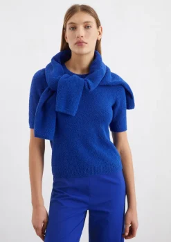 Bouclé-Pullover slim aus Organic Cotton-Mix