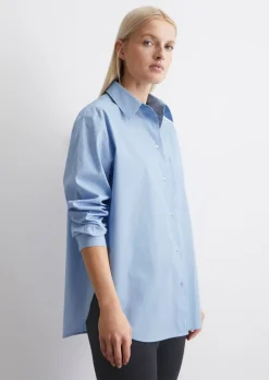 Boyfriend Hemdbluse oversize aus Organic Cotton-Popeline
