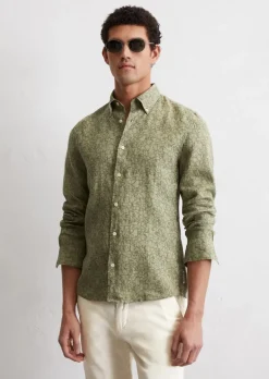 Button-Down-Hemd shaped aus reinem Leinen