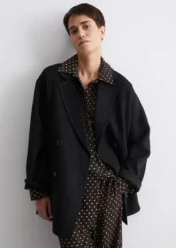 Cabanjacke relaxed aus Doubleface-Wolle-Mix