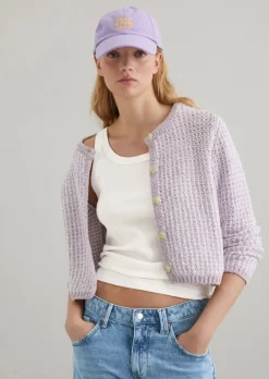 Cardigan loose aus Struktur-Strick