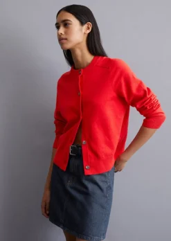 Cardigan relaxed aus Soft Cotton Stretch