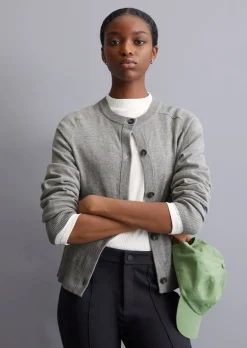 Cardigan relaxed aus Soft Cotton Stretch