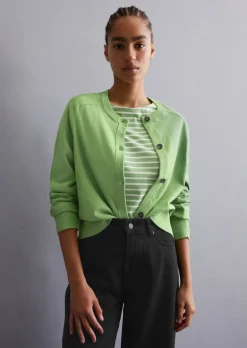 Cardigan relaxed aus Soft Cotton Stretch