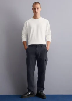 Cargohose tapered aus Bio-Baumwoll-Twill