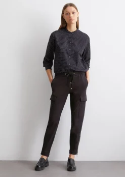 Cargo-Travelpants tapered aus kompaktem Jersey-Twill