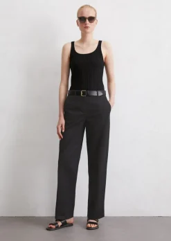 Chino Model Lande wide aus stretchigem Organic Cotton-Twill