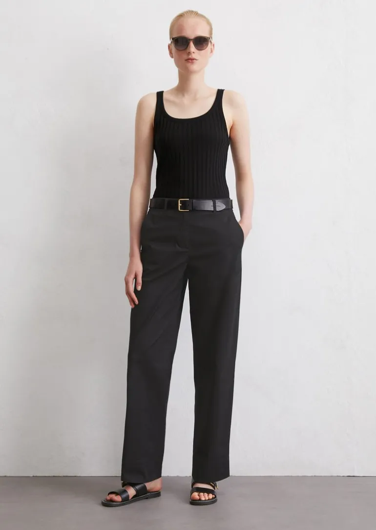 Chino Model Lande wide aus stretchigem Organic Cotton-Twill