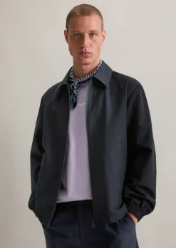 Coachjacke aus strukturiertem Bio-Baumwoll-Mix