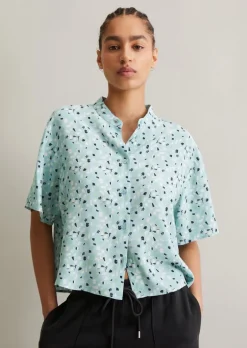 Crop-Bluse relaxed aus LENZING™ ECOVERO™