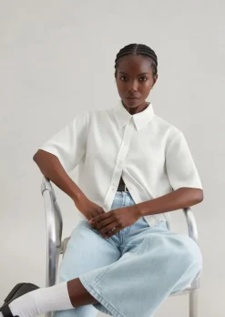 Crop-Bluse relaxed aus TENCEL™ Lyocell