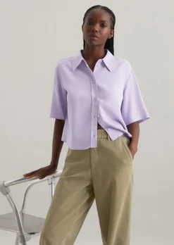 Crop-Bluse relaxed aus TENCEL™ Lyocell