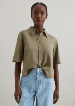 Crop-Bluse relaxed aus TENCEL™ Lyocell