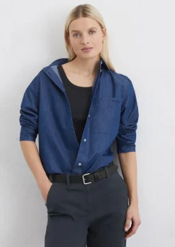 Crop-Bluse relaxed mit TENCEL™ Lyocell